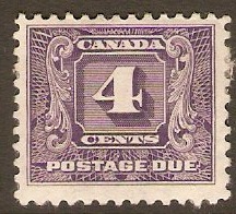 Canada 1930 4c Bright violet Postage Due. SGD11.