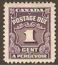 Canada 1935 1c Violet Postage Due. SGD18.