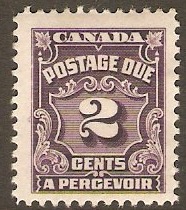 Canada 1935 2c Violet Postage Due. SGD19.