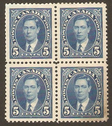 Canada 1937 5c Blue. SG361.