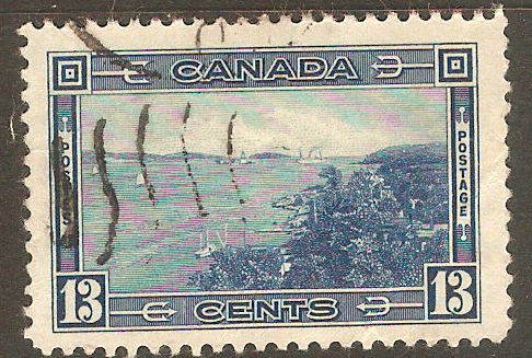 Canada 1937 13c Blue. SG364.