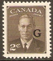 Canada 1950 2c Sepia. SGO179.