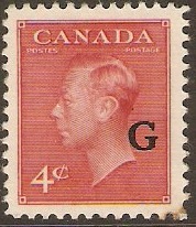 Canada 1950 4c Carmine-lake. SGO182.