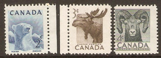 Canada 1953 Wildlife Set. SG447-SG449.