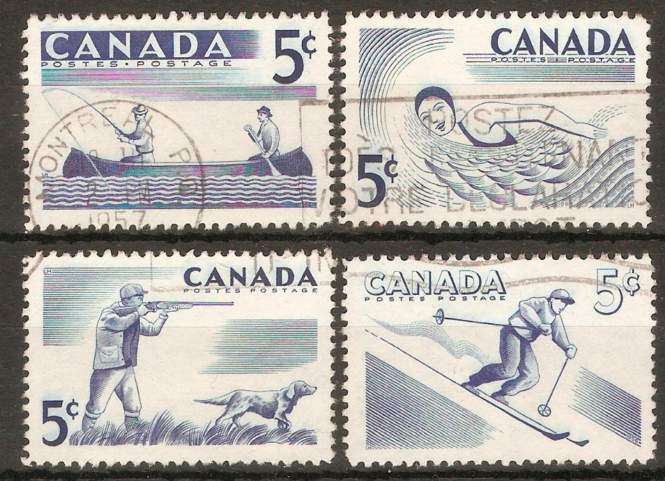 Canada 1957 Outdoor Recreation set. SG491-SG494.