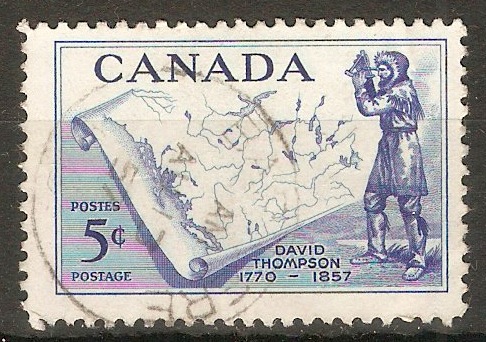 Canada 1957 5c David Thompson Commemoration. SG496.