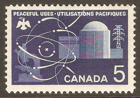 Canada 1966 5c Atomic Energy stamp. SG574.