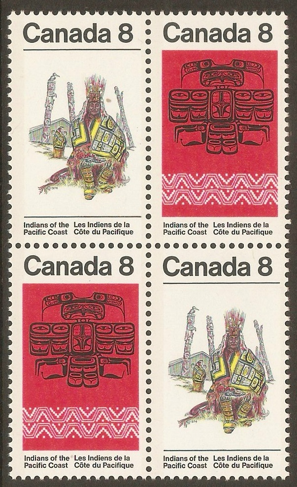 Canada 1972 8c Indians series. SG735-SG736.