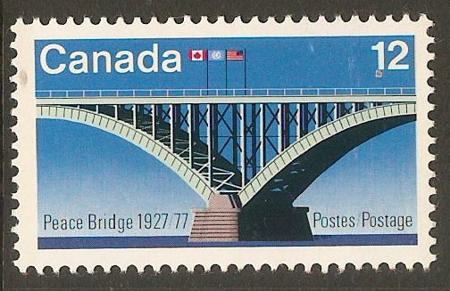 Canada 1977 12c Peace Bridge Anniversary. SG891.