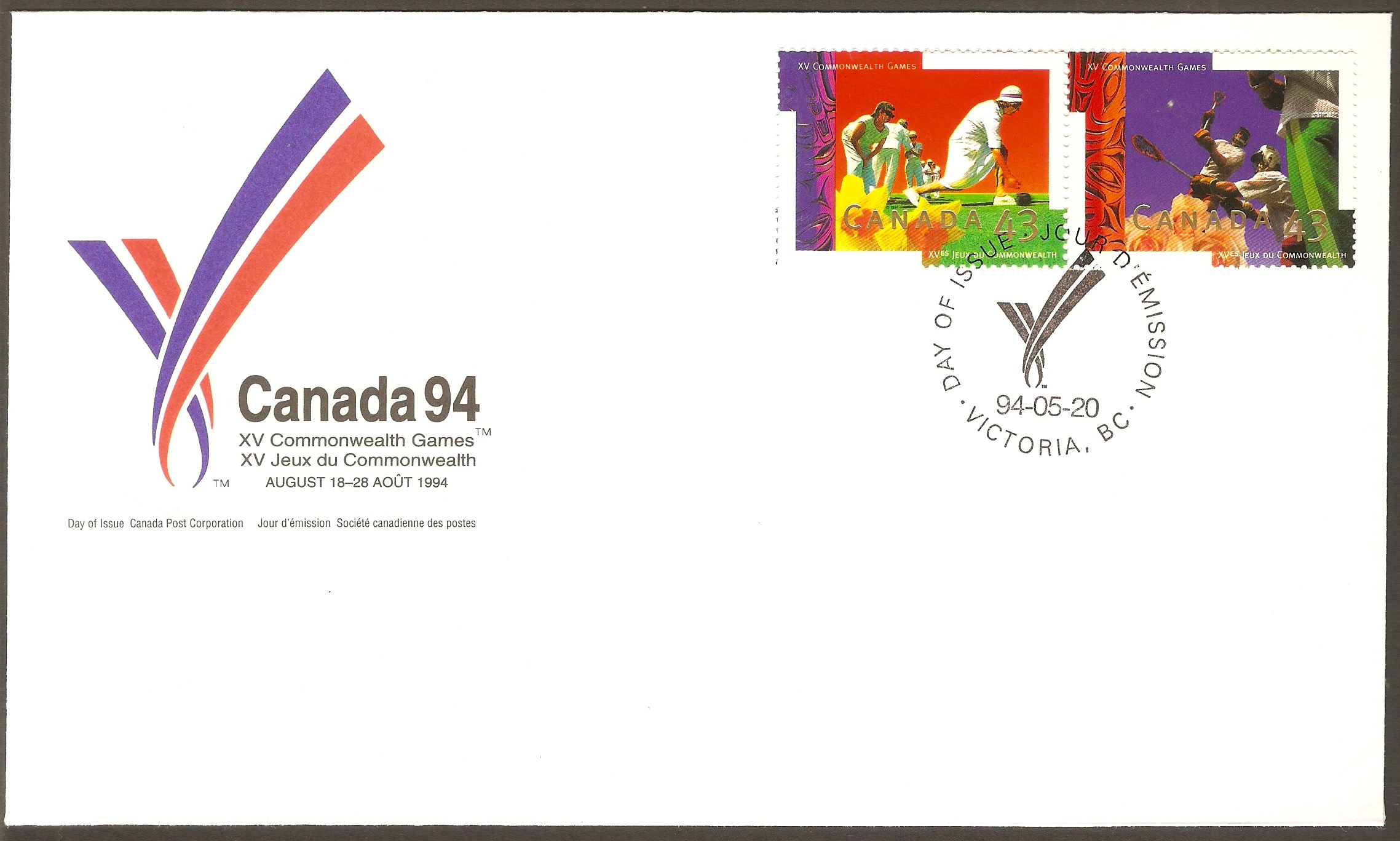 Canada 1994 Commonwealth Games FDC.
