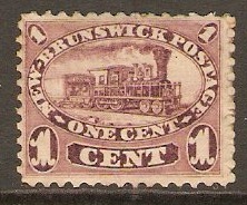 New Brunswick 1860 1c brown-purple. SG7.