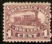 New Brunswick 1860 1c purple. SG8.