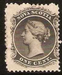 Nova Scotia 1860 1c Grey-black. SG10.