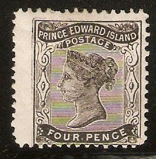 Prince Edward Island 1862 4d Black. SG16.