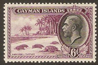 Cayman Islands 1935 6d Bright purple and black. SG103.