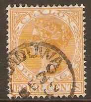 Ceylon 1899 4c Yellow. SG258.