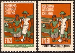 Chile 1968 Agrarian Reform Set. SG595-SG596.