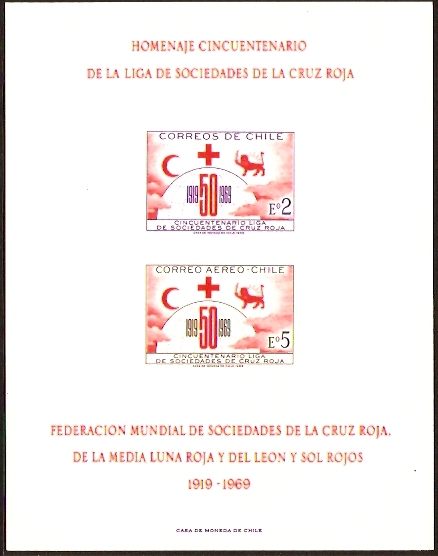 Chile 1970 Red Cross Sheet. SG615-SG616.