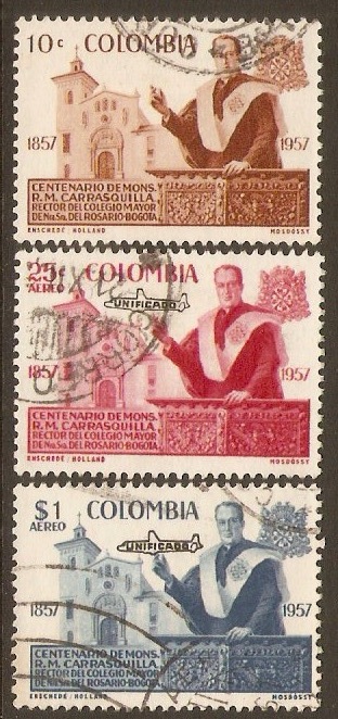 Colombia 1959 Msr. R.M.Carrasquilla Set. SG946-SG948.