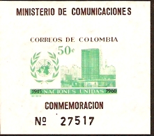 Colombia 1960 U.N. Day Sheet. SGMS1055.
