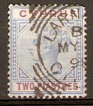 Cyprus 1894 2pi Blue and purple. SG43.