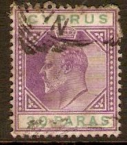 Cyprus 1902 30pa Violet and green. SG51.