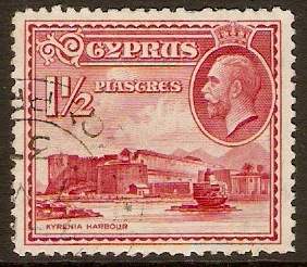 Cyprus 1934 1pi Carmine. SG137.