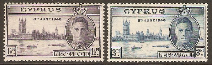 Cyprus 1946 Victory Set. SG164-SG165.