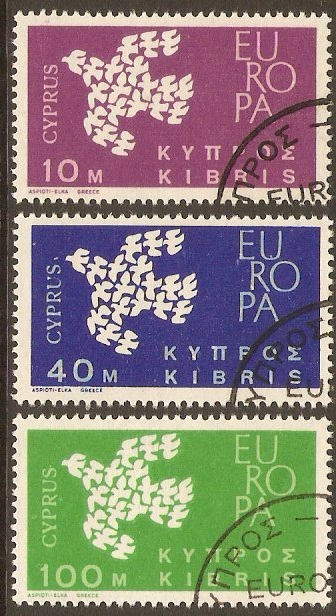 Cyprus 1962 Europa Set. SG206-SG208.