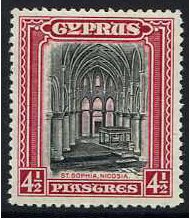 Cyprus 1934 4pi. Black and Crimson. SG139.