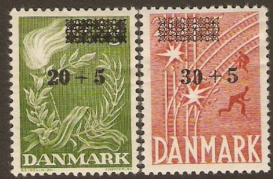 Denmark 1955 Liberty Fund Stamps set. SG399-SG400.