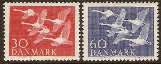 Denmark 1956 Northern Countries Stamps. SG407-SG408.