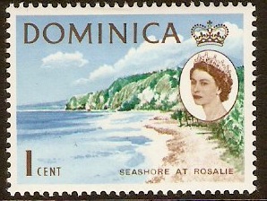 Dominica 1963 1c Blue, green and sepia. SG162.