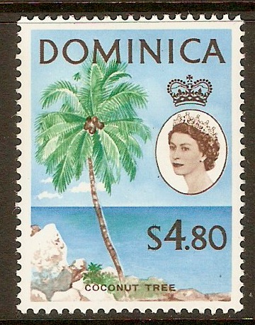 Dominica 1963 $4.80 Green, blue and brown. SG178.