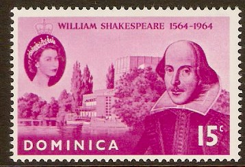 Dominica 1964 William Shakespeare Stamp. SG182.