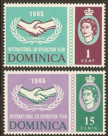 Dominica 1965 Int. Cooperation Year Set. SG185-SG186.