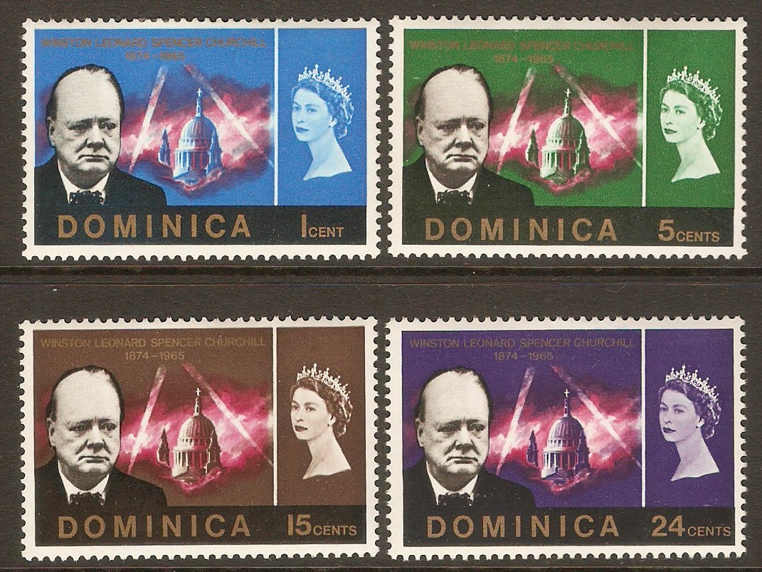 Dominica 1966 Churchill Commemoration Set. SG187-SG190.