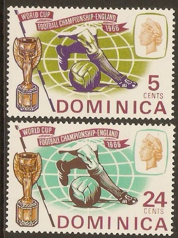 Dominica 1966 World Cup Football Stamps Set. SG193-SG194.