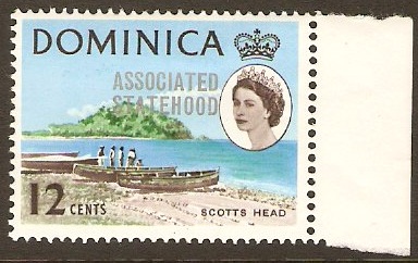 Dominica 1968 12c green, blue and blackish brown. SG222.