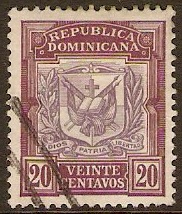 Dominican Republic 1901 20c Lilac and maroon. SG114.