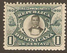 Dominican Republic 1902 1c black and green. SG125.