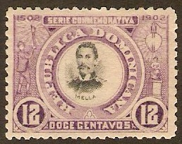 Dominican Republic 1902 12c Black and violet. SG129.