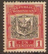 Dominican Republic 1906 1c Black and rose-red. SG161.
