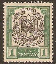 Dominican Republic 1911 1c Black and green. SG184.