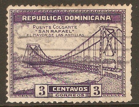 Dominican Republic 1934 3c San Rafael Bridge series. SG334.
