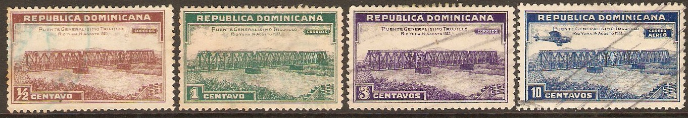 Dominican Republic 1934 Trujillo Bridge set. SG335-SG338.