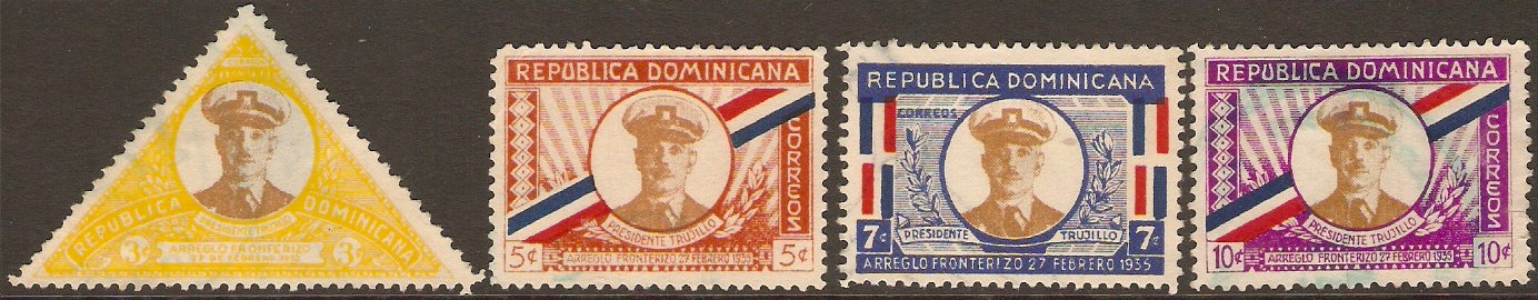 Dominican Republic 1935 Frontier Agreement set. SG352-SG355.