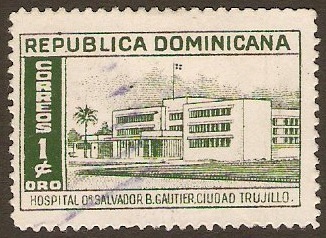 Dominican Republic 1952 1c green. SG602.