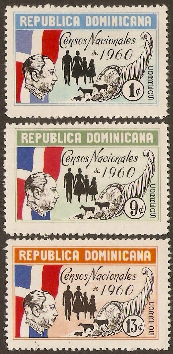 Dominican Republic 1959 Census Stamps. SG780-SG782.