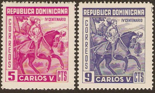Dominican Republic 1959 Charles V Commemoration. SG792-SG793.